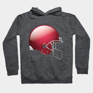 Original Football Helmet In Red Color Hoodie